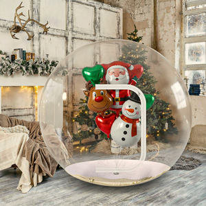 10 أقدام ، وزينة عيد الميلاد من كلوريد البولي فينيل ، فقاعة عملاقة قابلة للنفخ شفافة - Product Image 2