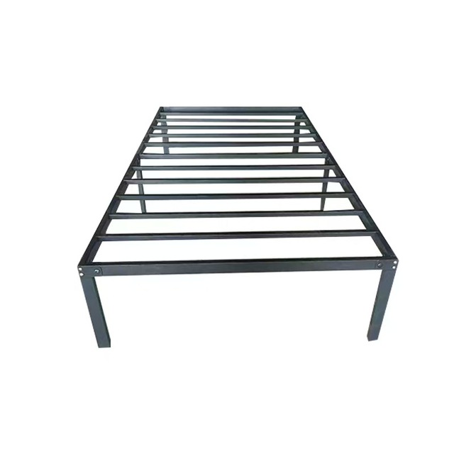 Home Storage Rack Metal Bed Frame No Box Spring Needed Full Size Portable  Heavy Duty Support Slats Easy Assembly for Bedroom