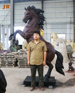 <span class=keywords><strong>Metal</strong></span> el sanatları yaşam boyutu antika pirinç at heykel atlama at heykeli - Product Image 5