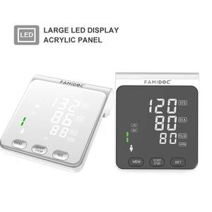 FAMIDOC Fábrica CE Aprovado Grande Display LED <span class=keywords><strong>Monitor</strong></span> de Pressão Arterial do Braço Superior Esfigmomanômetro Tela Leve Baterias Embutidas - Product Image 6