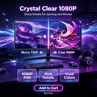 Monitor Curvo R1500 da 27 Pollici con Logo Personalizzato, 240Hz, 1ms, Schermo VA 1920x1080 FHD per Importatori di Elettronica di Consumo e Catene di Negozi