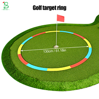 Círculo de Silicona para Práctica de Golf, Plegable, Ambidiestro, Resistente al Agua, Portátil, para Interiores y Exteriores