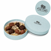 Boîte cadeau de Noël de luxe en chocolat, carton recyclé, impression personnalisée, gaufrage à chaud doré, structure rigide - Vente en gros disponible