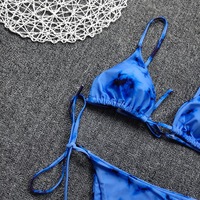 Bikini sexy en deux pièces pour jeunes filles, mini bikini tie-dye, string très court, maillot de bain disponible en plusieurs couleurs