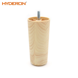 Pata de Mueble Cónica de Plástico con Aspecto de Madera Hyderon, Soporte Ajustable para Cama, Fácil Instalación - Product Image 1