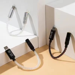 Adaptador de Auriculares HIFI Tipo-C a 3.5mm Hembra, Dorado, OFC, USB, Revestimiento de PVC, Blindaje Combinado - Product Image 5