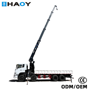 Grue mobile télescopique hydraulique à commande proportionnelle HAOY 16 tonnes montée sur camion pour éclairage public - Product Image 1