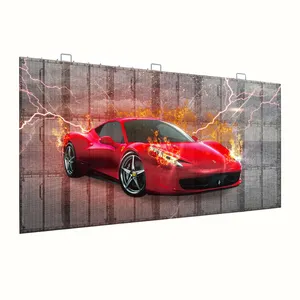 Led-Anzeigenfolie Glaswand für Werbung Video flexible Fensterplatte hochdigitaler Lcd-Vordächer 3D 4 Indoor transparenter Bildschirm