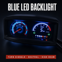 Speedometer Odometer Tachometer LCD Digital Plastik 12V Baru untuk Motor, Panel Instrumen Depan Pengganti Warna Hitam