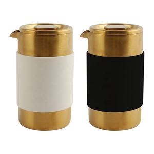 Cafetière à piston en acier inoxydable à double paroi, capacité de 350 ml, poignée en silicone résistante à la chaleur, portable pour les voyages - Product Image 6