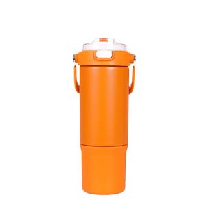 High Quality Custom 900ml <b>Double</b>-<b>Wall</b> Stainless Steel Coffee <b>Mug</b> with Insulated Lid Handle and Straw Titanium Bottle Opener - Product Image 1
