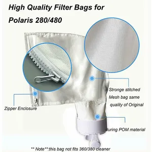 Sac filtrant à fermeture éclair pour nettoyeur de piscine <span class=keywords><strong>Polaris</strong></span> <span class=keywords><strong>280</strong></span> 480, <span class=keywords><strong>pièces</strong></span> de rechange pour filtre de piscine - Product Image 4