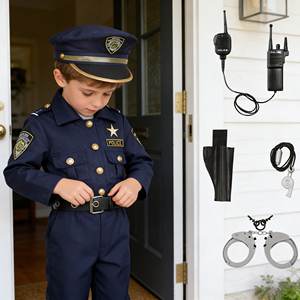 Costumes d'Halloween pour enfants, costumes de policier, costumes de films et de séries télévisées, costumes de roi pour garçons, vêtements de carnaval d'Halloween - Product Image 4