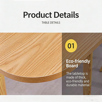 Ensemble de table à manger ronde en bois de luxe moderne avec 4 chaises, meubles de salle à manger en bois massif, écologiques pour la maison et les restaurants