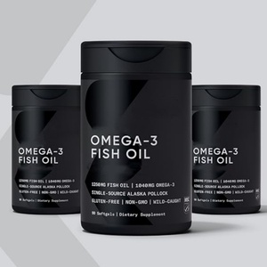 Huile de poisson Omega 3 en gélules OEM 1250mg 1040mg EPA <span class=keywords><strong>DHA</strong></span> Améliore la mémoire et le sommeil Renforce l'immunité Capsules d'huile de poisson triple concentration - Product Image 1