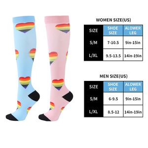 Chaussettes de compression d'été en <span class=keywords><strong>nylon</strong></span>, taille plus, 15-20 mmHg, sans pied, pour athlètes, enfants, hommes/femmes - Vente en gros, conception personnalisée - Product Image 2