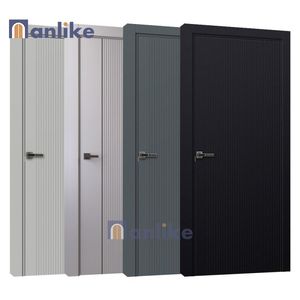 Anlike European Others <strong>Door</strong> Factory Manufacturer <strong>Gray</strong> Teak Entry Waterproof Veneer MDF Wooden Bedroom PVC <strong>Door</strong> - Product Image 6