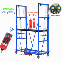Plateforme de travail mobile électrique télécommandée de 500 kg et 10 m pour travaux de peinture intérieure et d'installation de plafonds