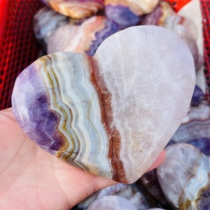 <span class=keywords><strong>Corazones</strong></span> de amatista de ensueño pulidos con corazón de ágata mexicana tallada en cristal natural para decoración de regalo - Product Image 6