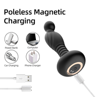 Erwachsenen-Masturbator mit 10 Vibrationsstufen, Kabelloser Fernbedienung, Magnetischer Aufladung und Wasserdichtem Anal-Stimulator
