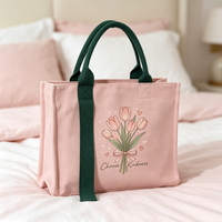 Tas Penyimpanan Lipat Anti Debu Berbahan Kanvas Custom Print dengan Ritsleting, Tas Jinjing Perjalanan, Dompet, Tempat Alat Kecantikan, Souvenir Pesta, Ukuran Panjang