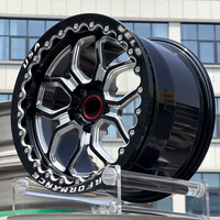 Rines de Aleación Forjados Negros Personalizados de 15x10 17x10 con Sistema Beadlock 5*114.3 5*120 para Carreras de Drag, para SRT8 Hellcat SS Mustang