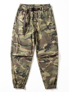 <span class=keywords><strong>Yangshan</strong></span> Herren 100% Baumwolle Leicht Dehnbare Trendige Lässige Loose-Fit Verjüngte Streetwear-Marke Tarnmuster Cargo-Hose - Product Image 1