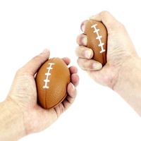 Ballon anti-stress de rugby en mousse PU personnalisable avec logo, jouet souple unisexe pour soulager le stress, cadeau promotionnel 8,5 cm