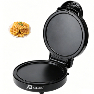 Anbolife Mini Gaufrier Électrique 4 Tranches Antiadhésif avec Thermostat Réglable et Bac à Graisse Amovible - Product Image 3