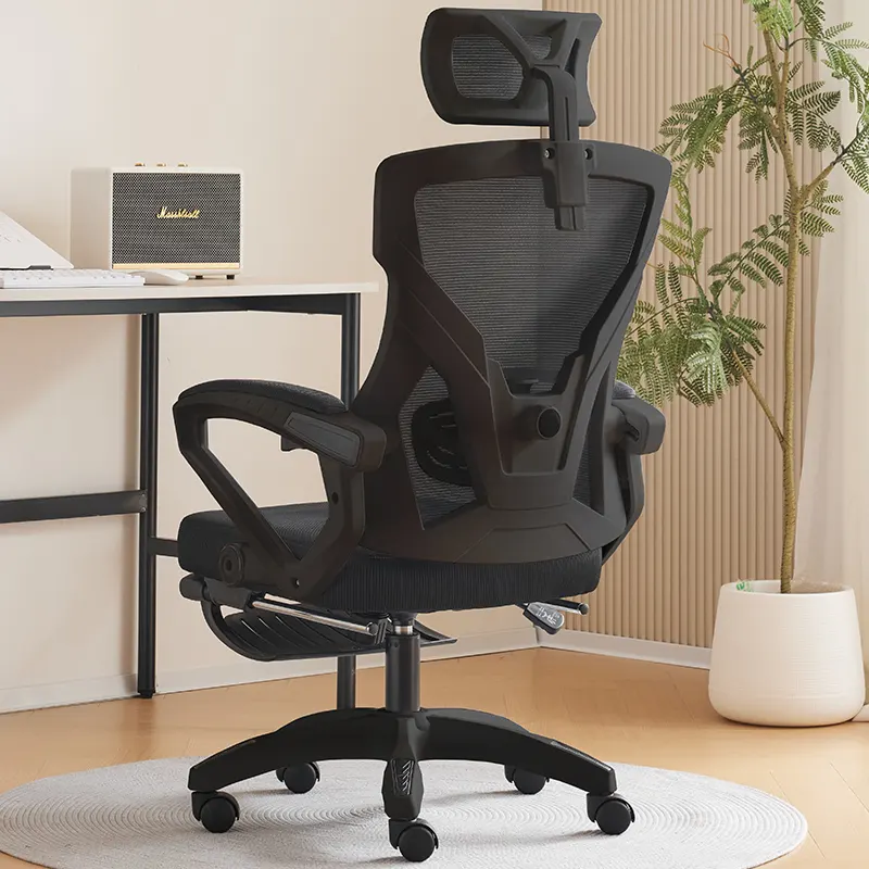 Yüksek arka plastik ofis döner ergonomik örgü bilgisayar ofis koltuğu