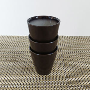 11 oz nordique Simple <span class=keywords><strong>Latte</strong></span> craie Logo personnalisé japonais irrégulier noir Fine os chine sans poignée en céramique café tasse à boire tasse - Product Image 2