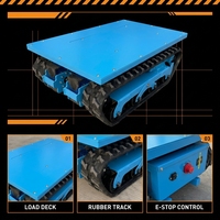 Châssis chenillé électrique 800 kg avec chenilles en caoutchouc et double moteur brushless pour l'agriculture, tout-terrain, personnalisé
