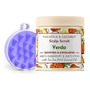 プライベートラベルフケ防止スカルプスクラブオーガニックなだめるような角質除去アンチかゆみ穏やかなパイナップルココナッツスカルプスクラブ - Product Image 5