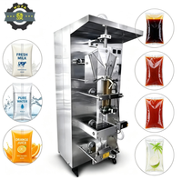 Volledig automatische zijdelingse verzegelingsmachine voor vloeistoffen, PLC-besturingssysteem voor yoghurt, melk, ketchup, sap, kokoswater, ijswater