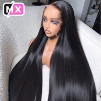 Perruque en cheveux vierges bruts sans colle, entièrement en dentelle, pas chère, perruque frontale HD Lace Water Wave, perruque en cheveux humains vierges avec cuticules alignées