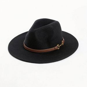 Wholesale Western Style 100% Wool Cowboy Fedora Hats With Belt High Quality Felt Hat - Product Image 2