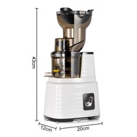 Multifunctionele slowjuicer met grote invoeropening, automatische sapresten-scheiding, koudpers-sapcentrifuge
