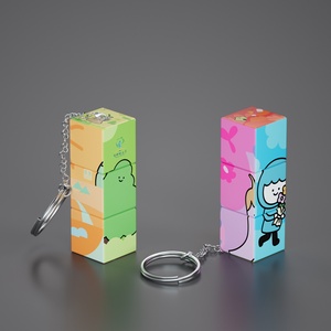 Tùy chỉnh 3x3 đầy màu sắc giáo dục ma thuật Keychain giác ngộ món quà đồ chơi hình ảnh UV in ấn trang trí phụ kiện độc đáo - Product Image 1
