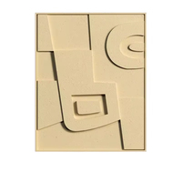 Haute qualité moderne décor à la maison luxe mur Art sculpture sur bois à la main grès Relief peinture