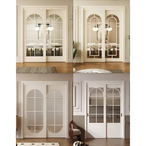 <span class=keywords><strong>Rail</strong></span> suspendu intérieur de maison villa personnalisé portes coulissantes rétro français balcon cuisine chambre à coucher <span class=keywords><strong>porte</strong></span> à <span class=keywords><strong>double</strong></span> cloison en aluminium - Product Image 6