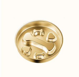 <span class=keywords><strong>Gamelle</strong></span> Réversible pour Animaux de Compagnie, Design Os, en Acier Inoxydable, pour Chiens de Petites et Moyennes Races, Distributeur Lent d'Aliments - Product Image 1