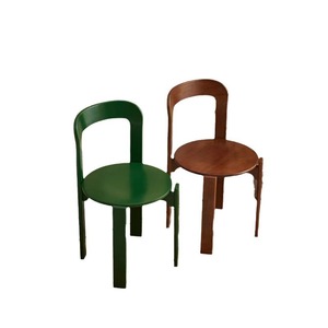 Chaise de salle à manger nordique minimaliste en bois massif avec dossier, pour la maison, le café, le salon, usage adulte - Product Image 5