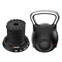 Nouvel ensemble de kettlebells réglables, portables et durables, en ABS, acier et PP, 10 kg, 20 kg, 44 lb, avec poignée confortable, équipement de fitness pour la salle de sport