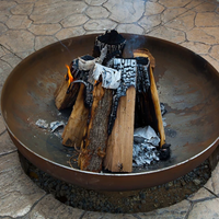 Brasero de camping d'extérieur en acier inoxydable pour barbecue d'hiver de Noël, foyer de feu, poêle chauffant, avec dessin personnalisé