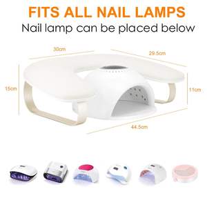 مساند يد تقنية الأظافر مع حامل أظافر غير قابل للإنزلاق من سبائك الألومنيوم - Product Image 2