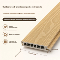 Revêtement mural WPC de première génération 148*21mm, directement de l'usine, moderne, grain de bois gaufré 3D, imperméable, pour extérieur et usage domestique