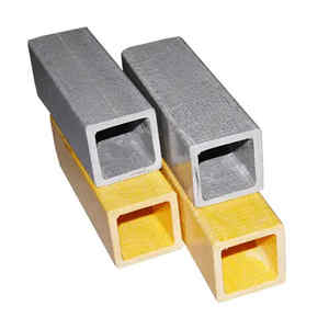 Tube carré en fibre de verre pultrudé en fibre de verre tuyau carré FRP avec service de traitement de coupe personnalisé - Product Image 1