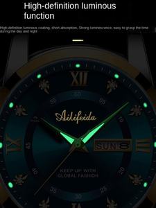 Montre mécanique automatique originale pour homme, boîtier en acrylique de 41 mm, étanche 50 ATM, écologique, tourbillon, lumineuse, double calendrier - Product Image 3