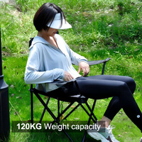 Chaise de camping pliable légère et imperméable en métal pour l'extérieur, avec maille respirante, pour jardin, pêche, parc, design moderne, 120 kg