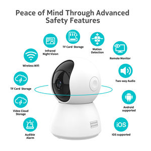 Wi-Fi-камера TuoAn Tuya с умным и умным разрешением 2/4MP, Wi-Fi-камера с панорамированием 355 ° и наклоном 90 °, скрытое автоматическое отслеживание - Product Image 2